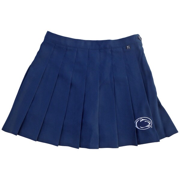 navy women's tennis skirt with embroidered Penn State Athletic Logo